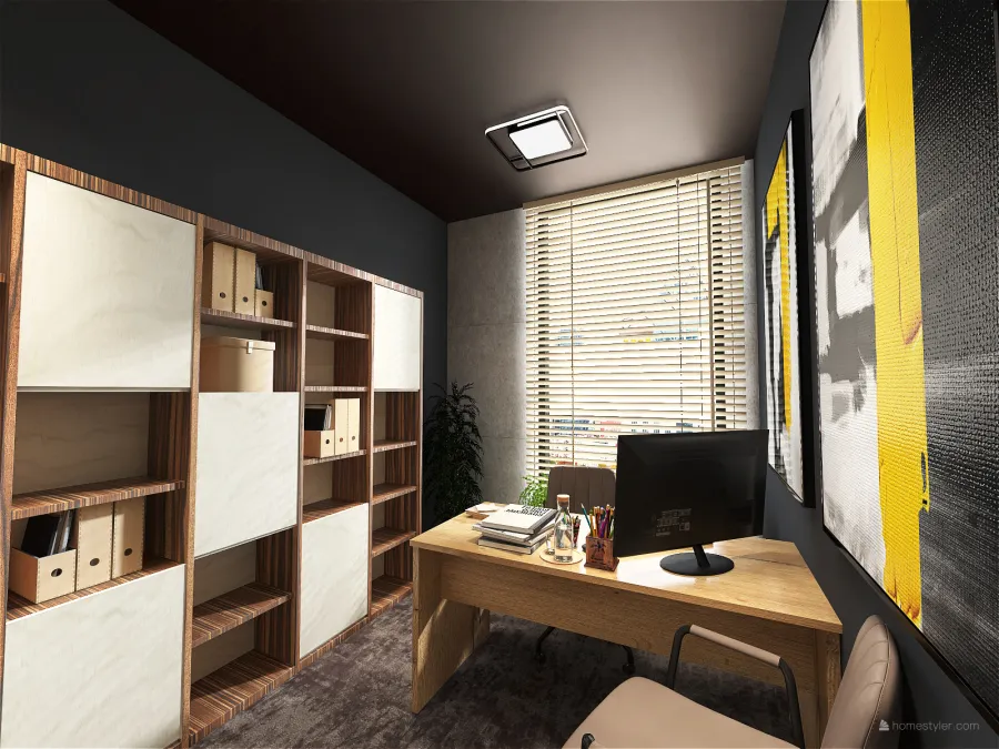 accountant room 3d design renderings
