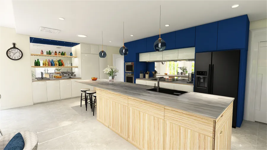 Kitchen / Lounge / Dining 3d design renderings
