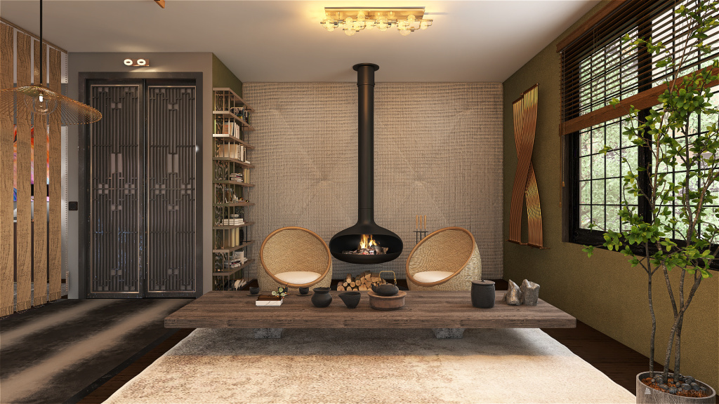 Modern STAY IN COMFORT HOTEL ColorScemeOther Grey WoodTones 3d design renderings