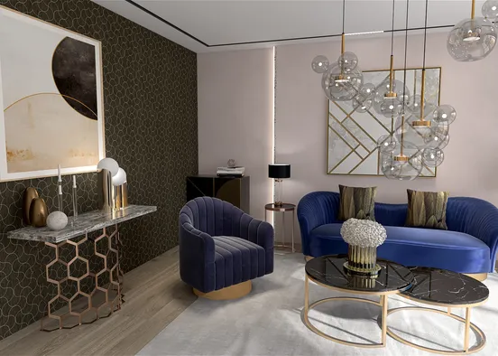 Art Deco Interior Design Rendering