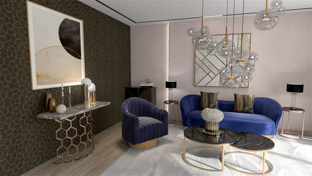 Art Deco Interior 3d design renderings