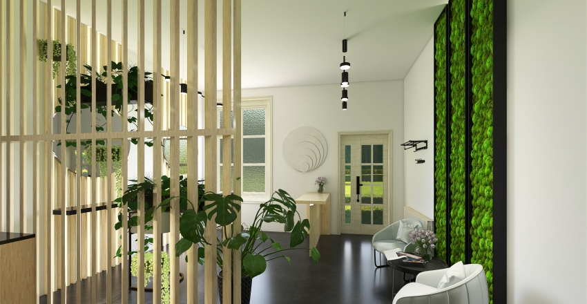 Salon fryzjerski - hairdressing salon 3d design renderings