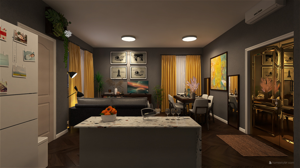 Grey House 3d design renderings