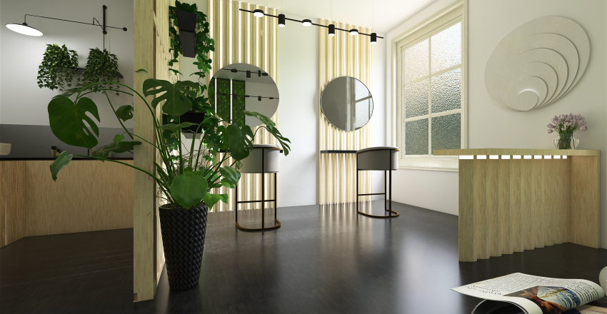 Salon fryzjerski - hairdressing salon 3d design renderings