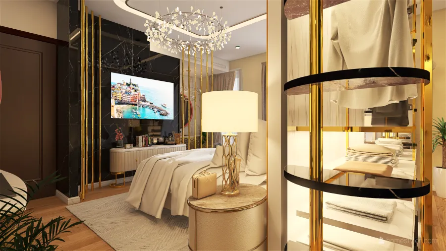 Glam Hotel Master Suite- Speed Render 3d design renderings