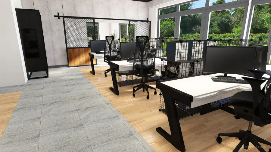 Sala obsługi klienta 3d design renderings