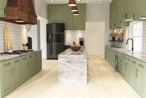 Green accent home Design Rendering
