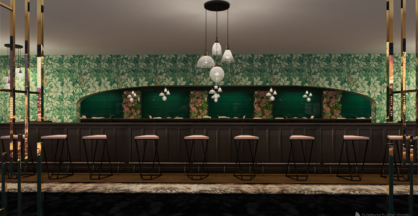 Restaurant/bar 3d design renderings