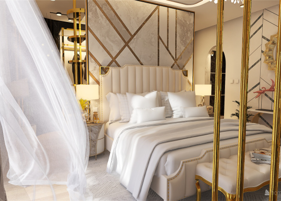 Glam Hotel Master Suite- Speed Render Design Rendering