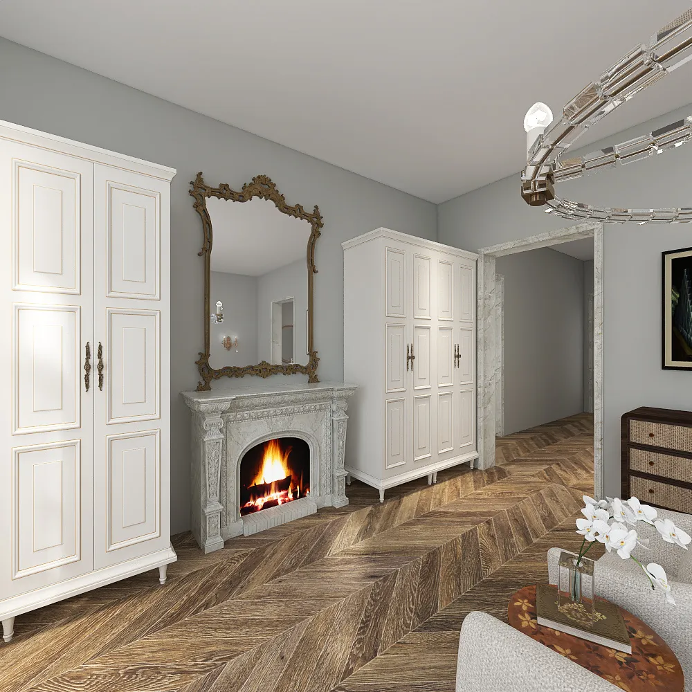 paris apartment 3d design renderings