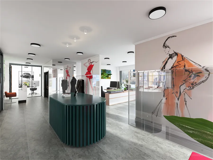 Working Station 3d design renderings