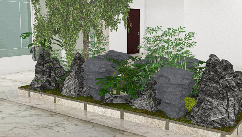 organic courtyard 1 3d design picture 712.03