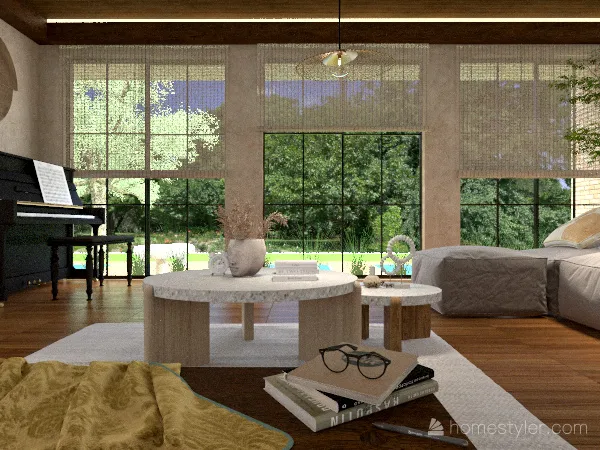 Farmhouse StyleOther WoodTones ColorScemeOther Living Room 3d design renderings