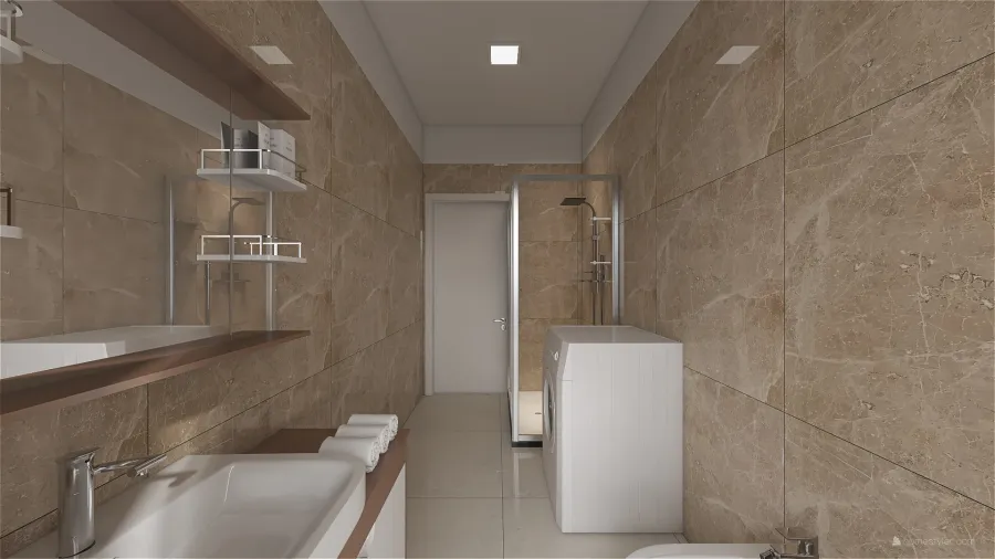 bagno ospiti 3d design renderings