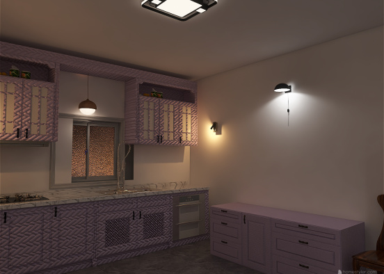 kitchen as a soft beauty Design Rendering