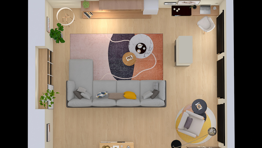 Scandinavian Living Room 3d design picture 36.32
