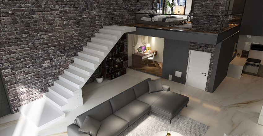 Modern Loft design 3d design renderings
