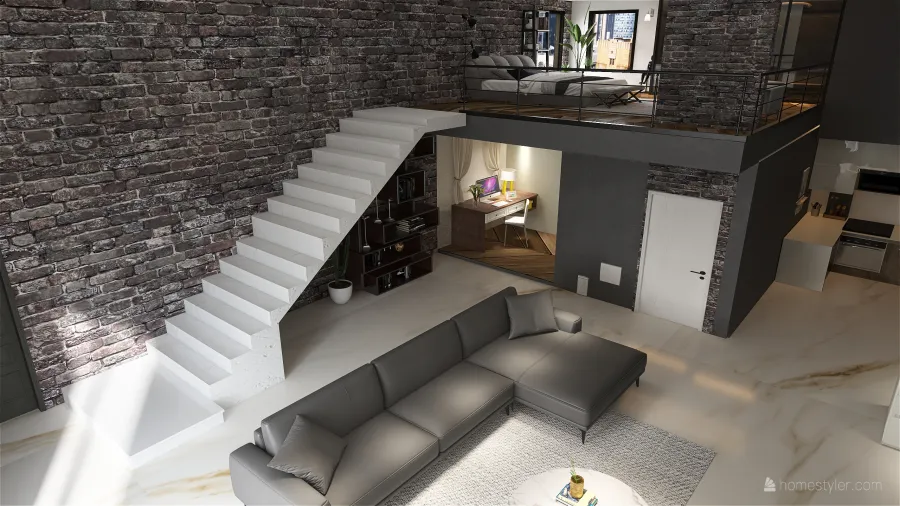 Modern Loft design 3d design renderings