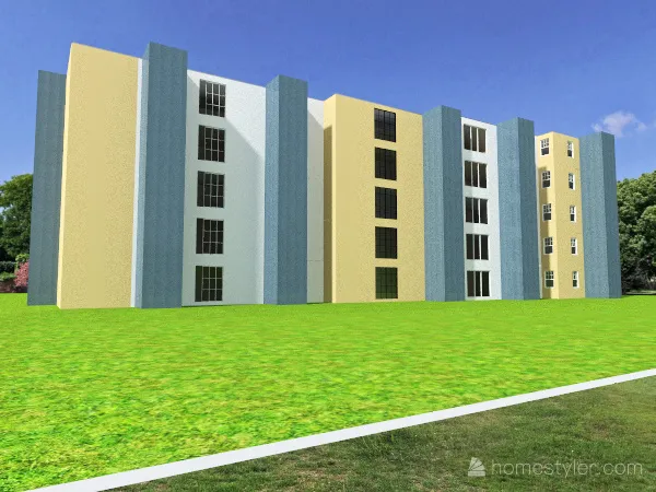 Apartment Complex Exterior 3d design renderings