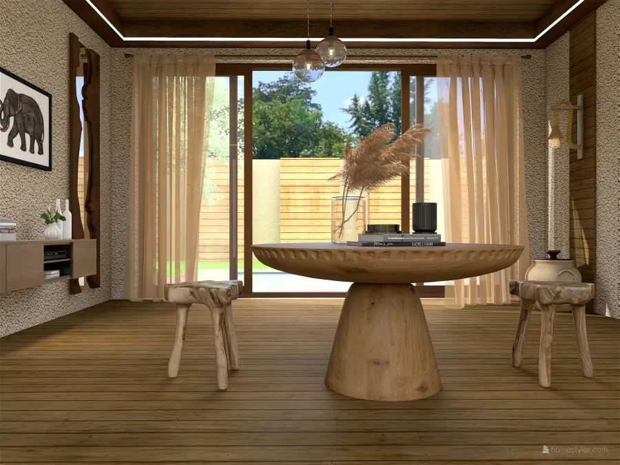 Farmhouse StyleOther WoodTones ColorScemeOther Corridor 3d design renderings