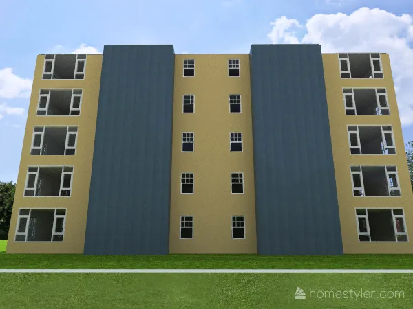 Apartment Complex Exterior 3d design renderings