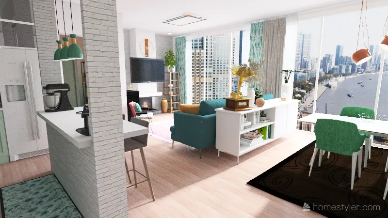 smaller appartement 3d design renderings
