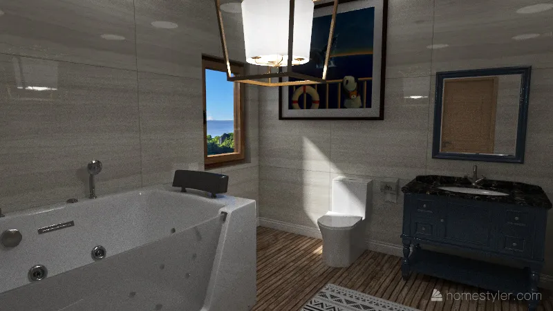 Tinted Beach Home 3d design renderings