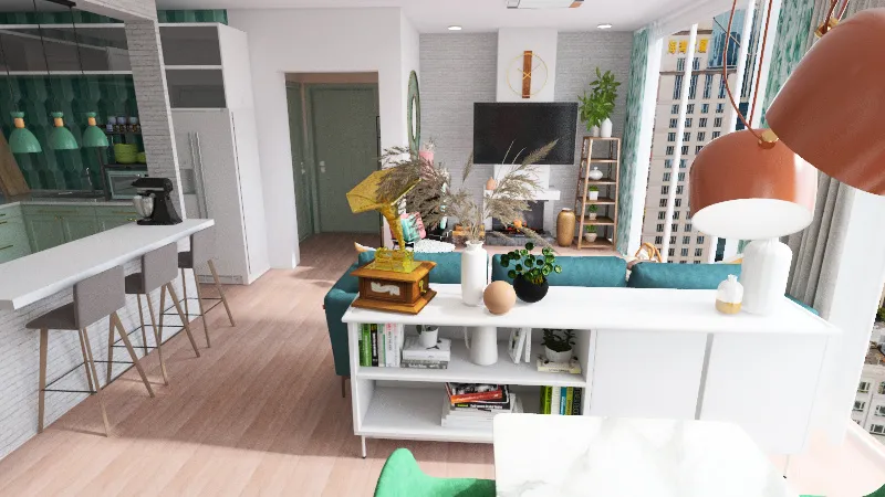 smaller appartement 3d design renderings
