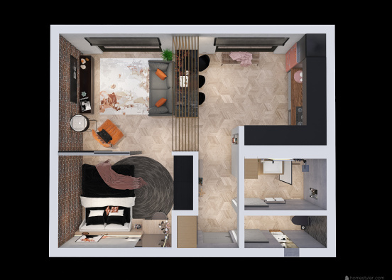Apartment 1 Design Rendering