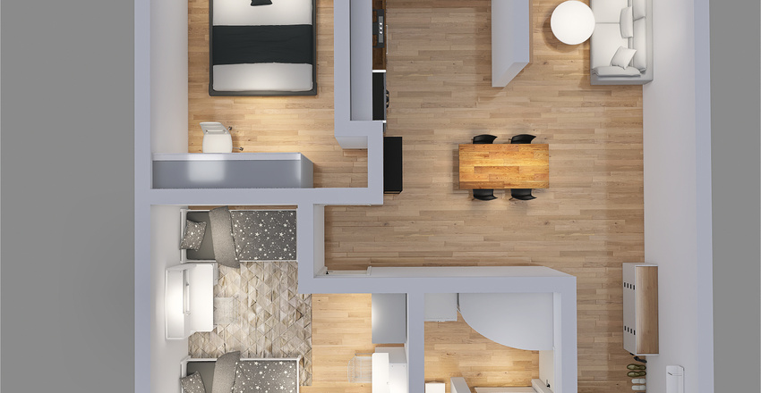Dom 70m² Interior Design Render