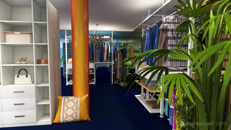 Clothing and Lifestyle shop 3d design renderings