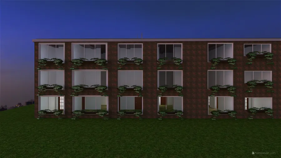 full apartment building 3d design renderings