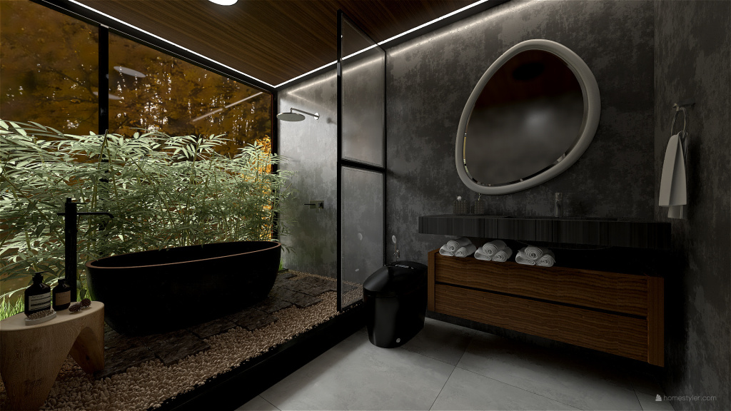 Industrial Black WarmTones ColorScemeOther Hallway 3d design renderings