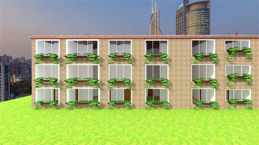 full apartment building 3d design renderings