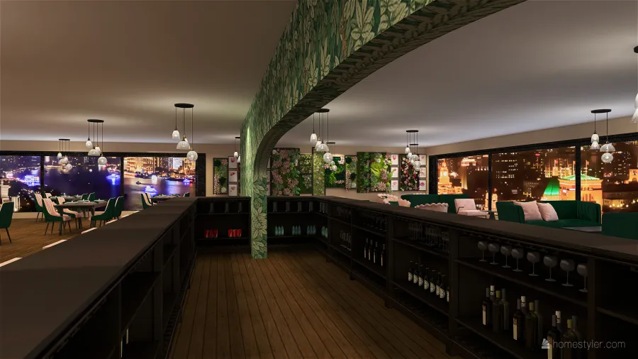 Restaurant/bar 3d design renderings