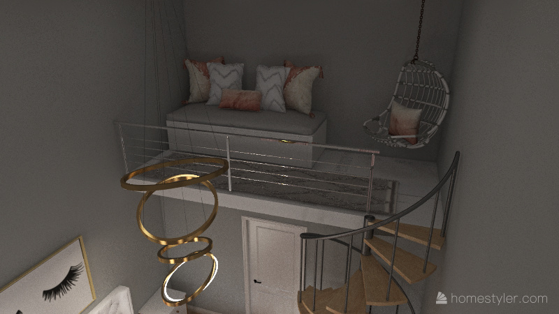 Jack and Jill Daughter Bedrooms Interior Design Render