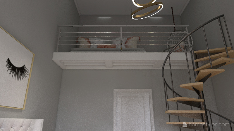 Jack and Jill Daughter Bedrooms Interior Design Render