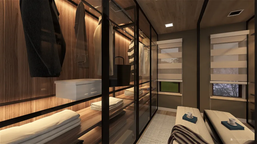 suite com closet 3d design renderings
