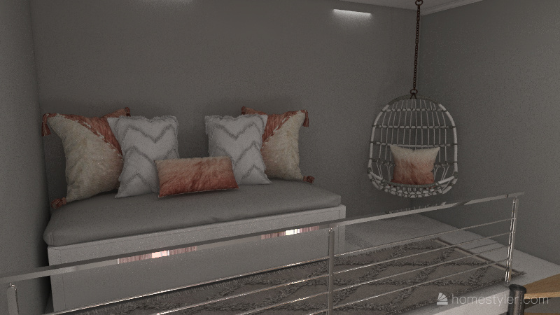 Jack and Jill Daughter Bedrooms Interior Design Render
