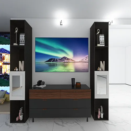 White theme modern house 3d design renderings