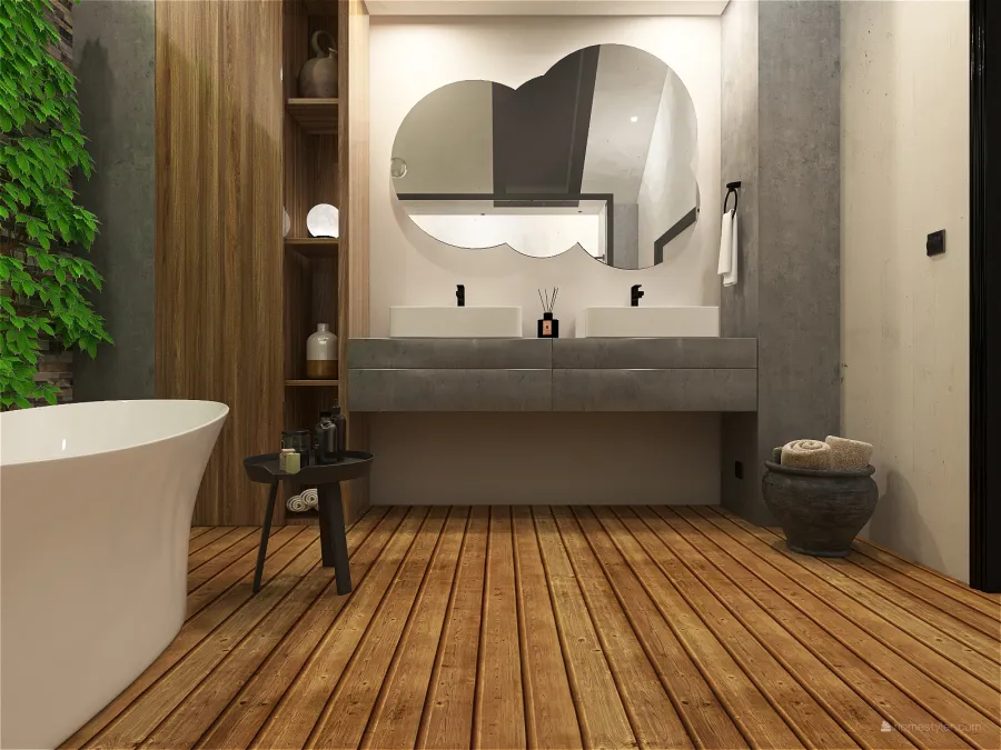 Spa-like bathroom 3d design renderings