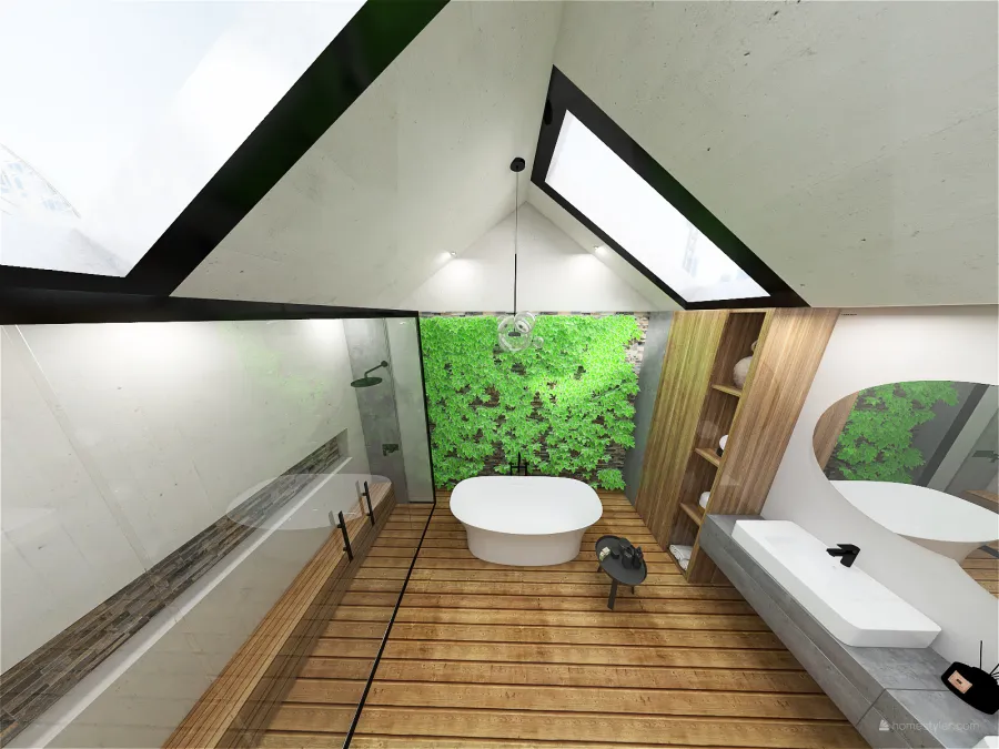Spa-like bathroom 3d design renderings