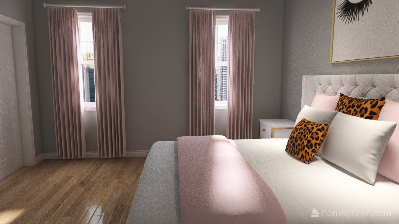 Jack and Jill Daughter Bedrooms Interior Design Render