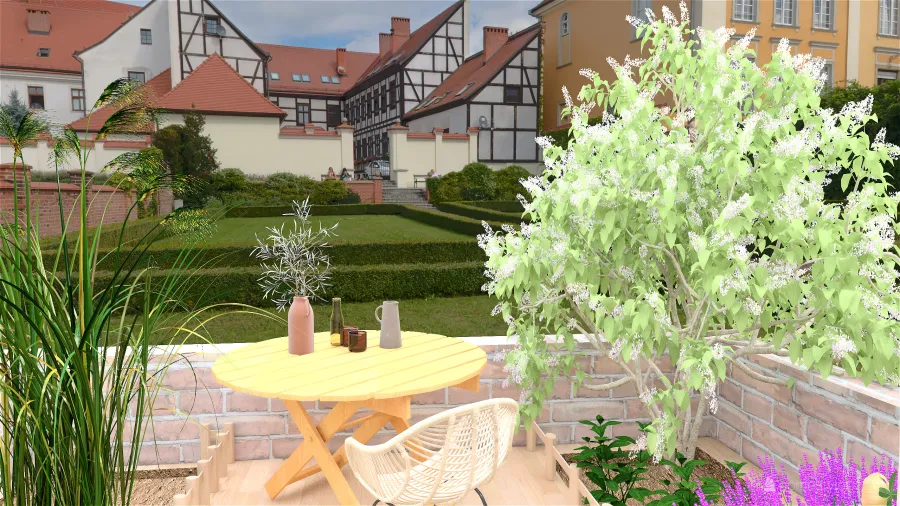 patio // roof garden 3d design renderings