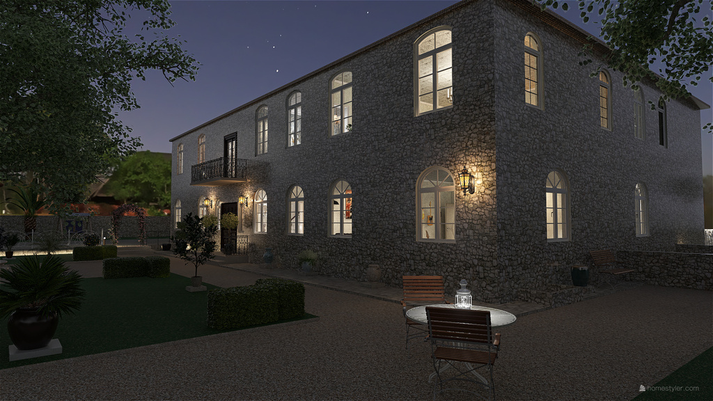 VILLA with GARDEN 3d design renderings