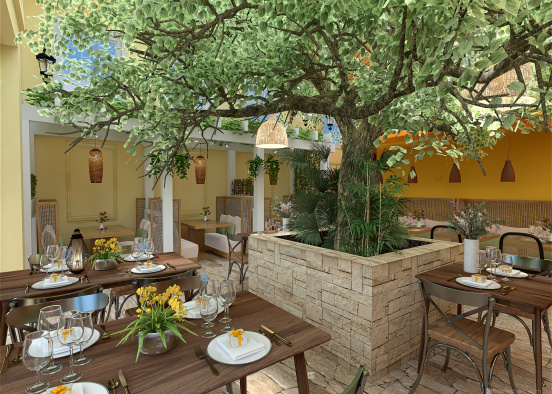 StyleOther Mediterranean Restaurant Design Rendering