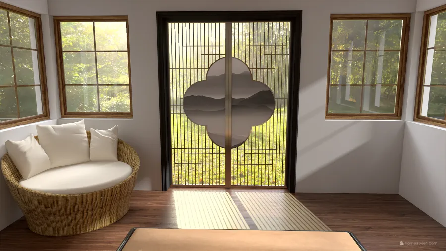 The Boho Bedroom 3d design renderings