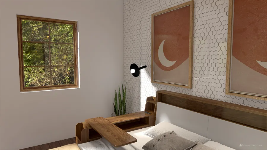 The Boho Bedroom 3d design renderings