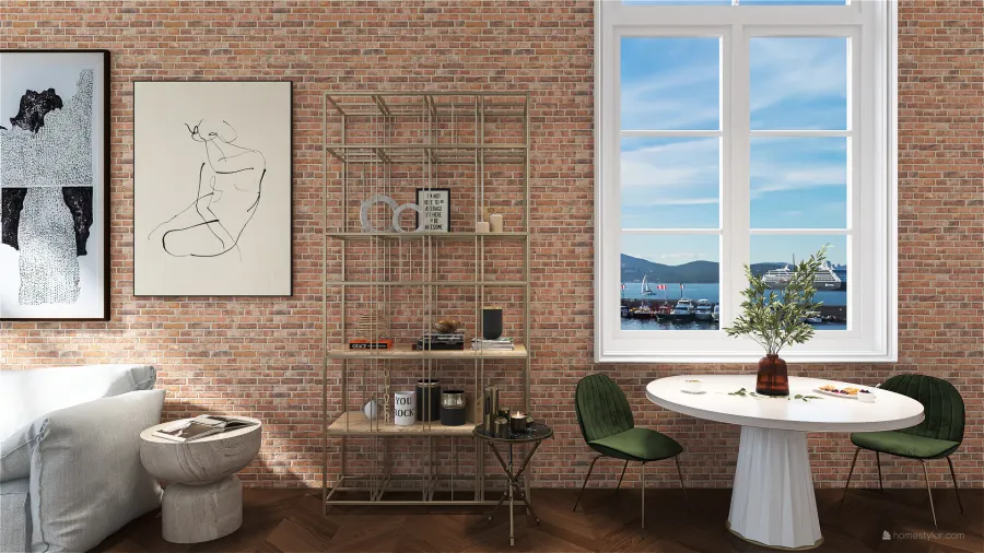 1 Bd Apartment 3d design renderings
