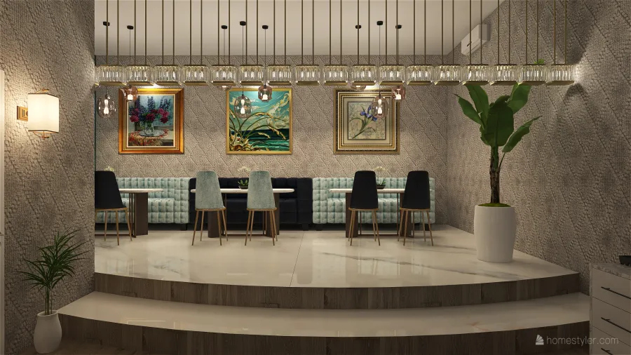 Dining Area Floor 3 3d design renderings